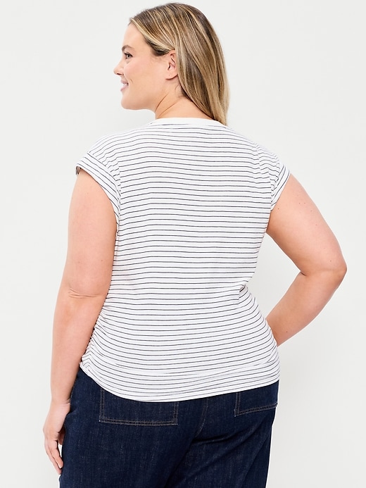 Image number 8 showing, Cap-Sleeve Side-Cinch Top