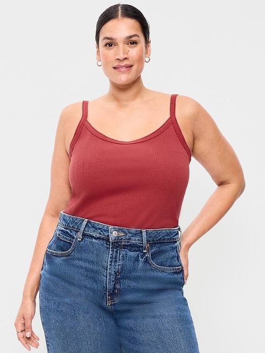 Image number 7 showing, Pointelle Cami Tank Top