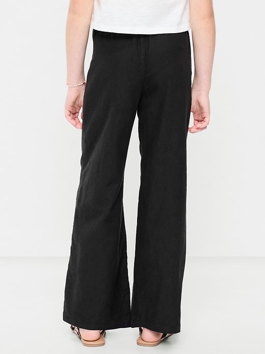 Image number 2 showing, Pull-On Linen-Blend Pants for Girls