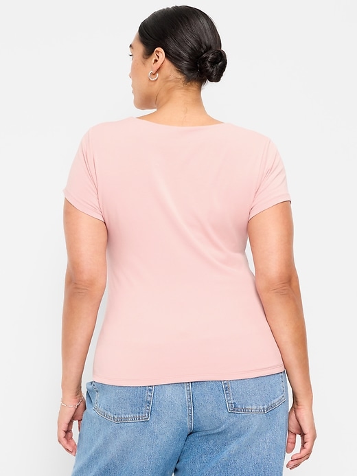 Image number 8 showing, Hug Double-Layer Scoop-Neck Top