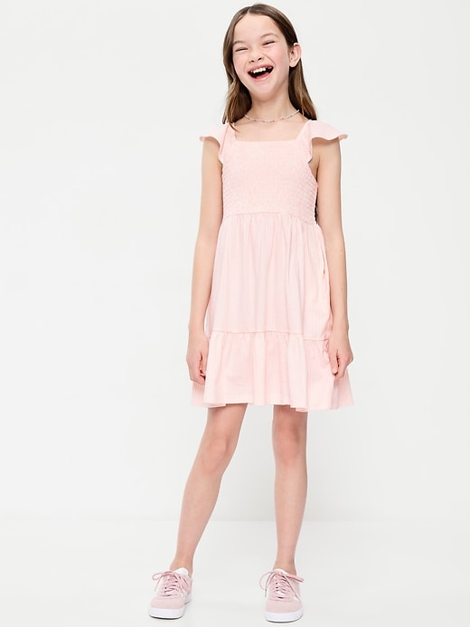 Image number 1 showing, Fit and Flare Smocked Dress for Girls