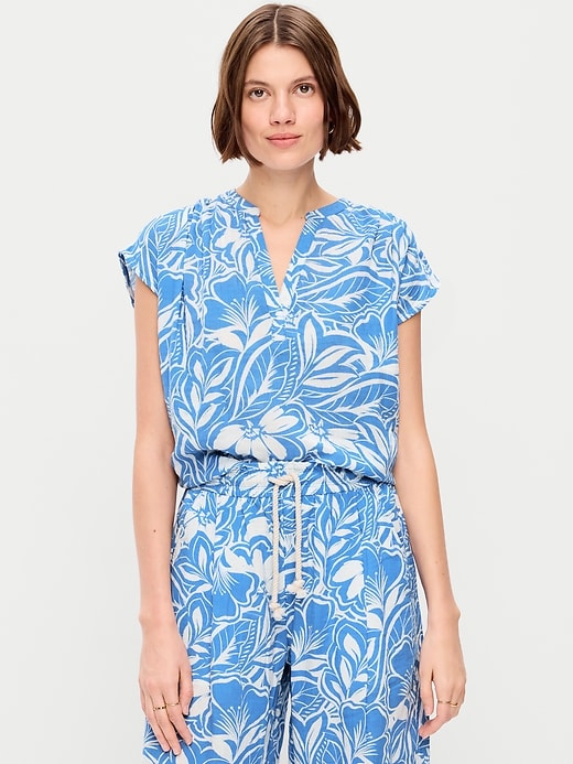 Image number 1 showing, Short-Sleeve Popover Top