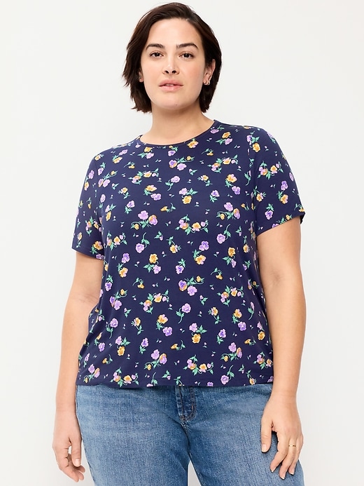 L'image numéro 6 présente T-shirt ras du cou luxueux