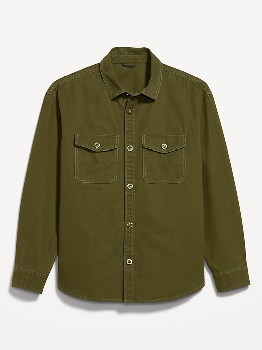 Image number 1 showing, Oversized Canvas Workwear Shirt