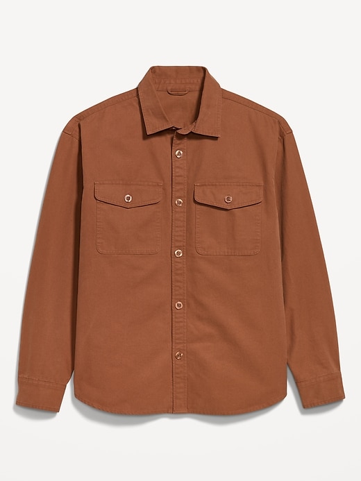 Image number 4 showing, Oversized Canvas Workwear Shirt