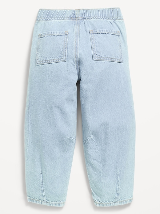 Image number 2 showing, Pull-On Barrel-Leg Jeans for Toddler Girls