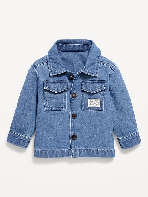 L'image numéro 2 présente Veste-chemise en denim pour bébé