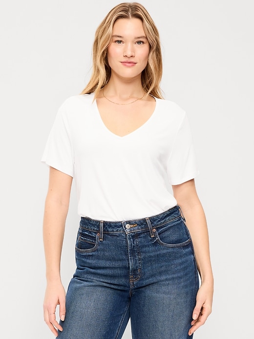 Image number 3 showing, Luxe V-Neck T-Shirt