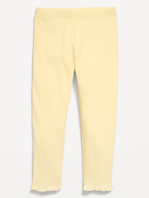 Rib-Knit Full-Length Leggings for Toddler Girls