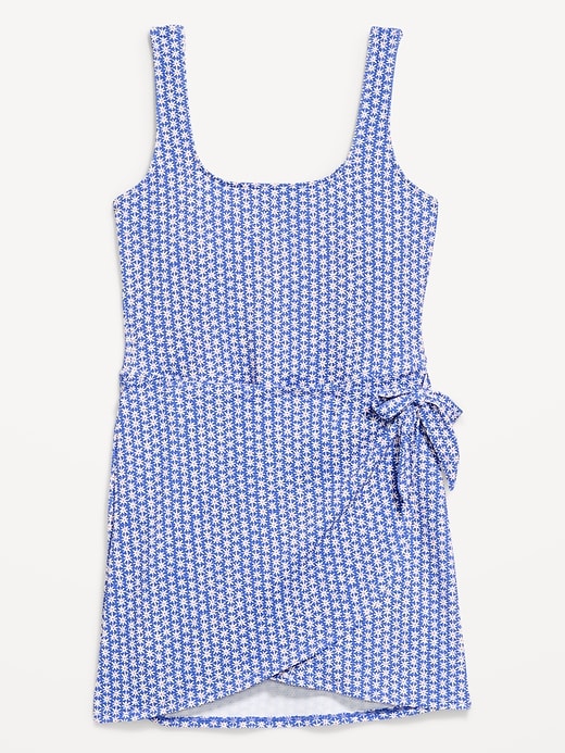 L'image numéro 1 présente Robe de bain en piqué nouée sur le côté