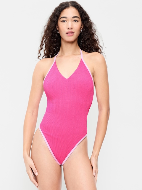 V-Neck Halter Swimsuit
