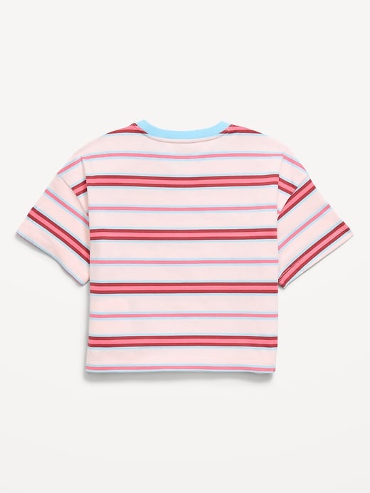 Image number 3 showing, Oversized Short-Sleeve Cropped T-Shirt for Girls