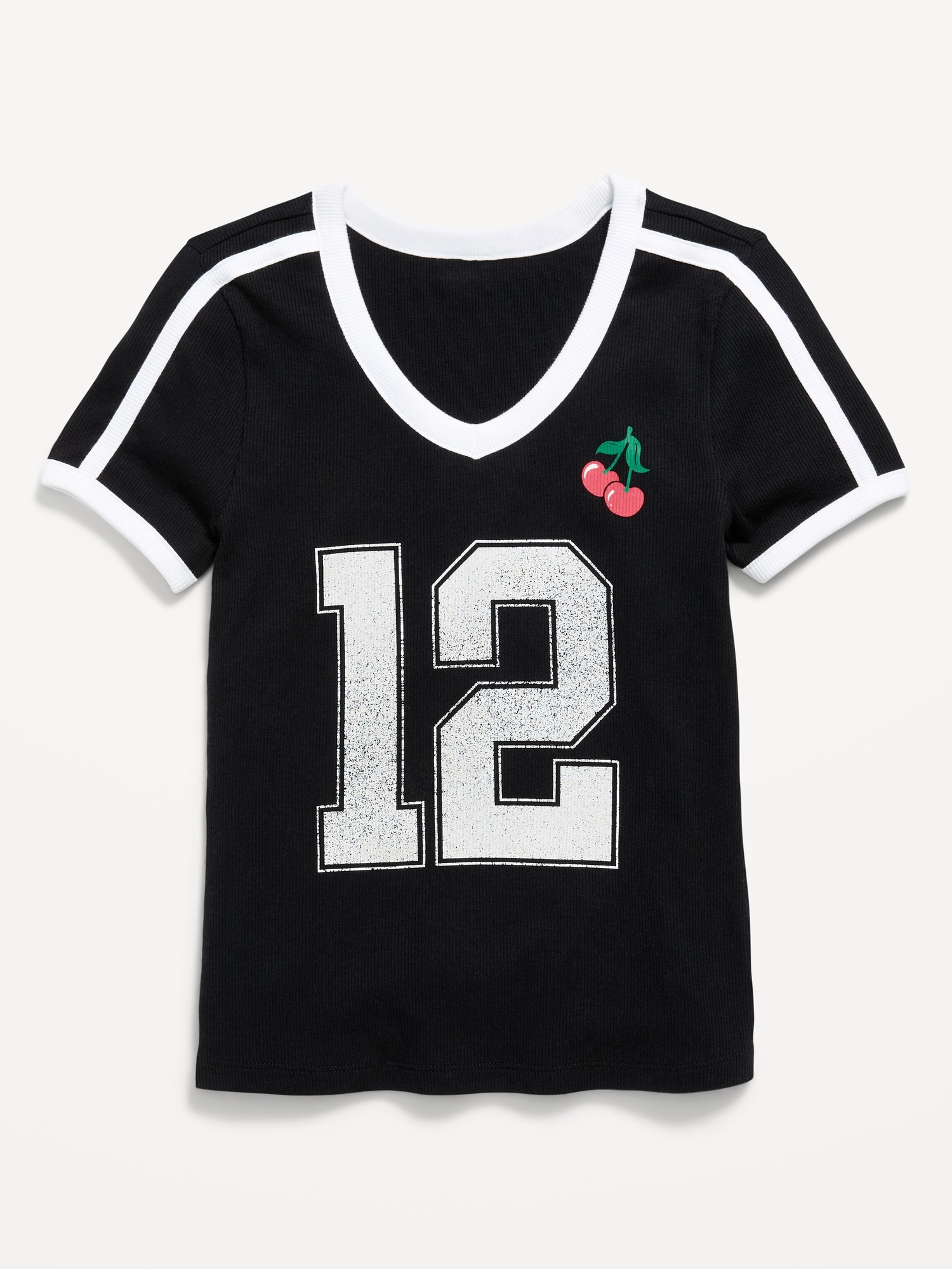 Fitted Short-Sleeve Graphic T-Shirt for Girls