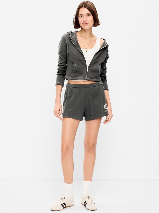 Image number 1 showing, High-Waisted Loose Logo Shorts -- 3-inch inseam