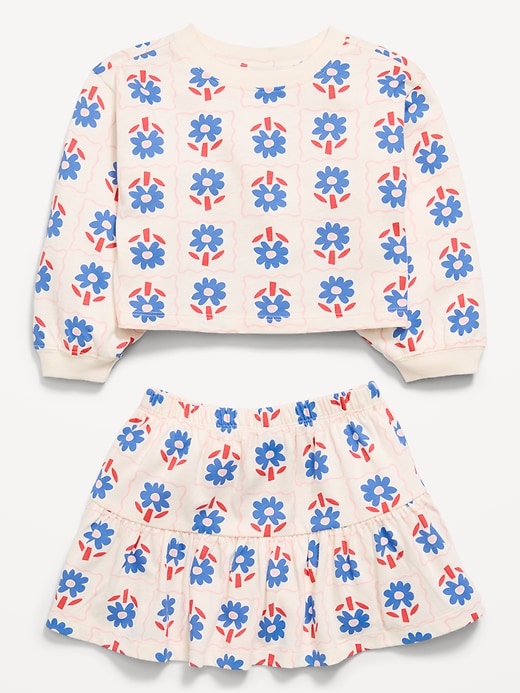 Image number 4 showing, Printed Long-Sleeve Top and Skirt Set for Toddler Girls