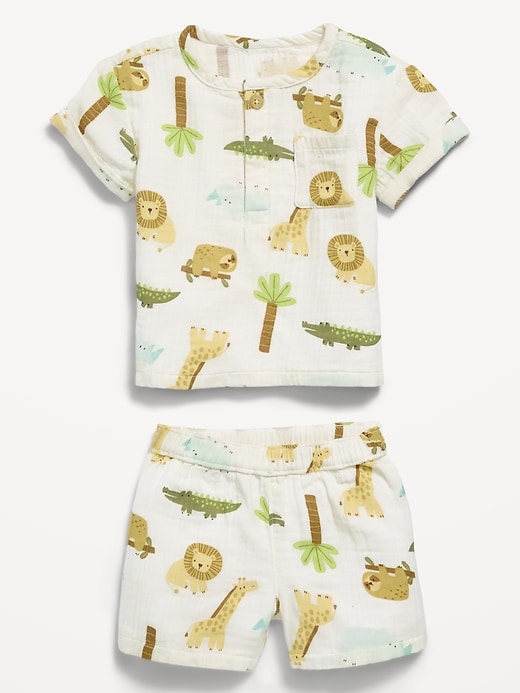 Image number 2 showing, Double-Weave Pocket T-Shirt and Shorts Set for Baby