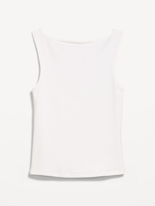 Image number 1 showing, Hug Double-Layer Boat-Neck Top