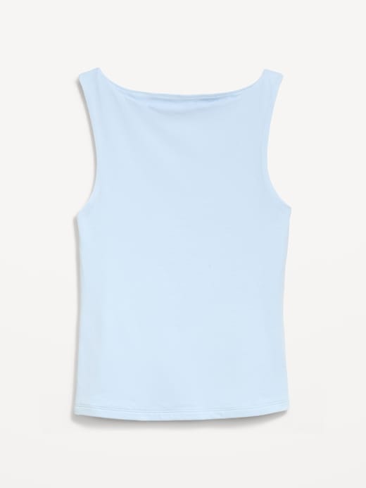 Image number 1 showing, Hug Double-Layer Boat-Neck Top