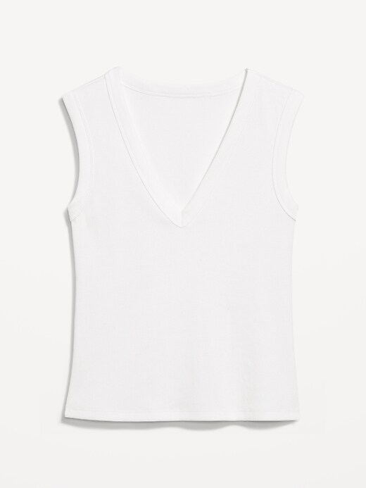 Image number 4 showing, Snug Crop V-Neck Tank Top