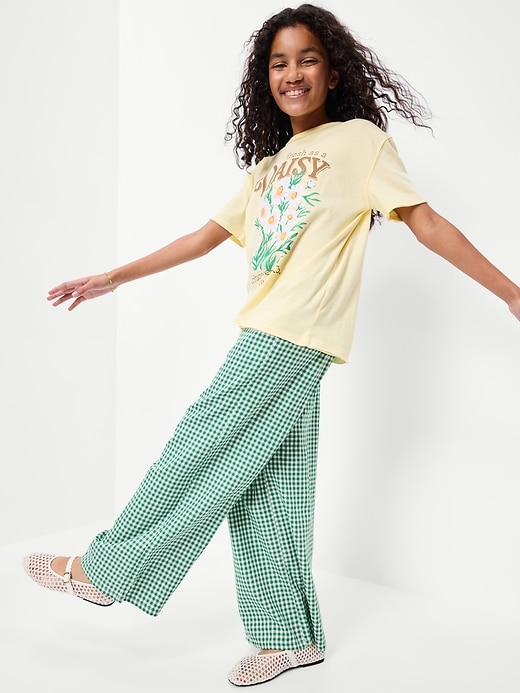 Image number 3 showing, Pull-On Loose Twill Pants for Girls
