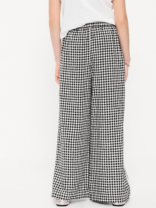 Image number 2 showing, Lace-Trim Linen-Blend Pants for Girls