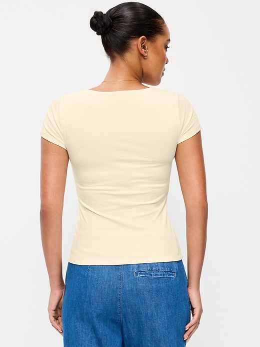 Image number 2 showing, Hug Double-Layer Scoop-Neck Top