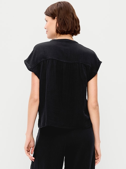 Image number 2 showing, Short-Sleeve Popover Top