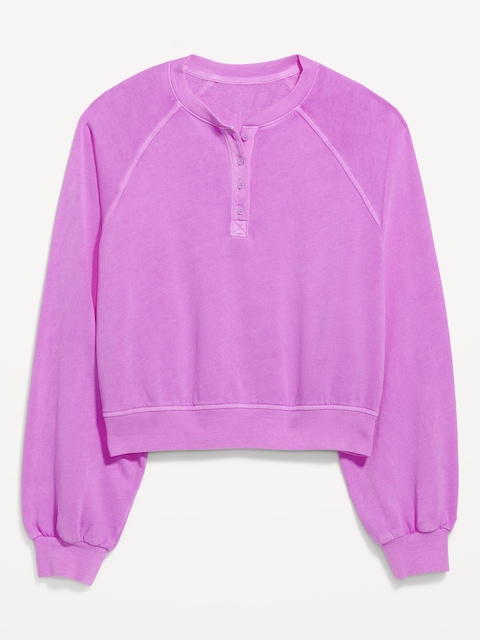 SoComfy Oversized Button-Front Sweatshirt