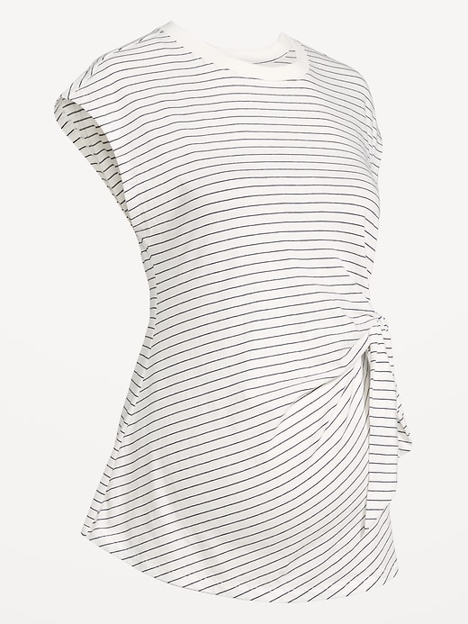 L'image numéro 1 présente Haut de maternité en jersey noué sur le côté