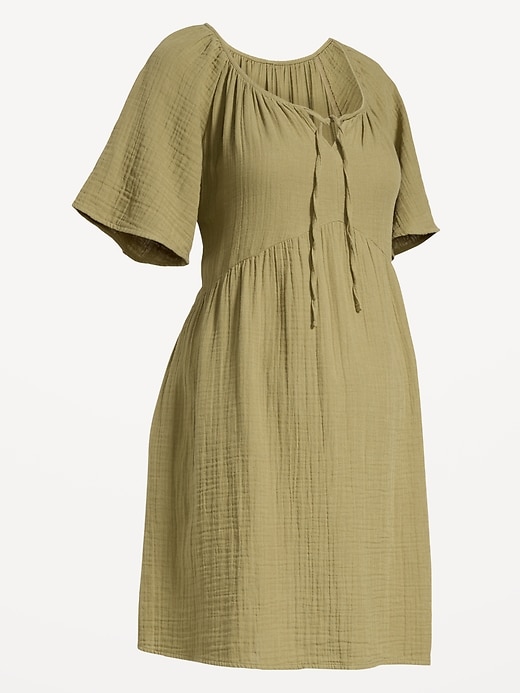 Image number 2 showing, Maternity Flutter-Sleeve Mini Dress