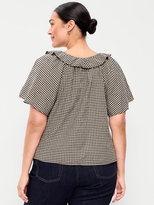 L'image numéro 8 présente Haut à volants noué à l’avant