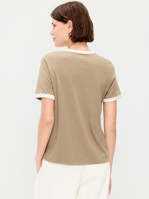 Image number 2 showing, EveryWear Crew-Neck Logo-Graphic Ringer T-Shirt