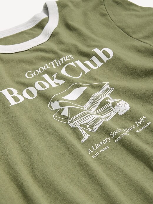 Image number 4 showing, EveryWear Crew-Neck Graphic Ringer T-Shirt