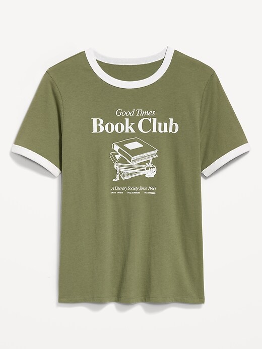 Image number 5 showing, EveryWear Crew-Neck Graphic Ringer T-Shirt