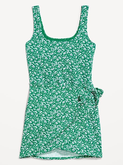 L'image numéro 1 présente Robe de bain en piqué nouée sur le côté