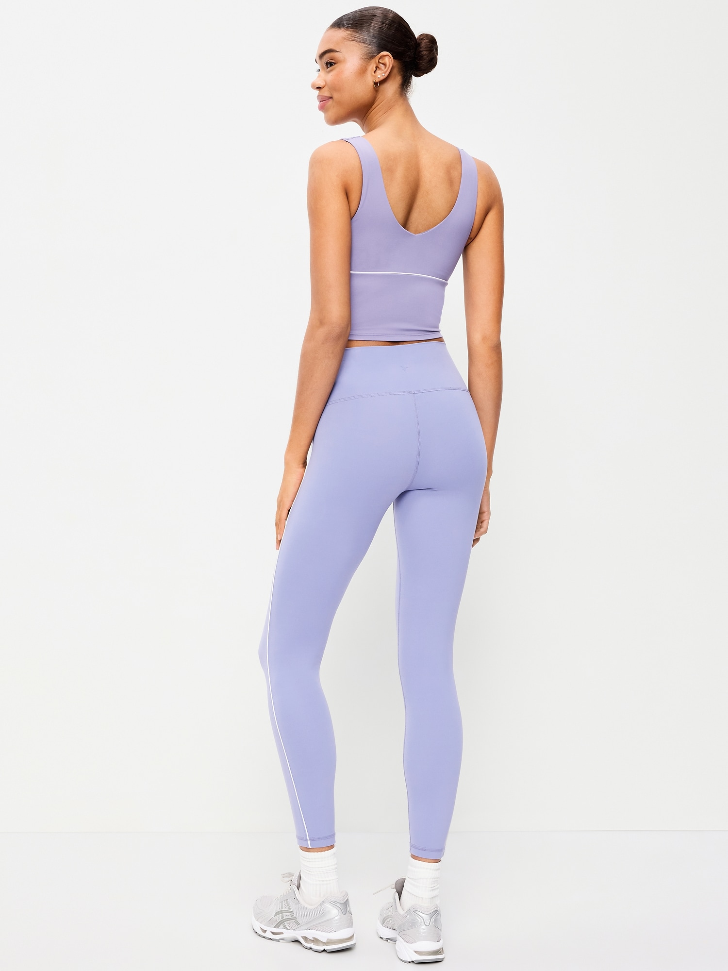 L'image numéro 2 présente Legging StudioSmooth à rayures latérales et à taille haute longueur 7/8