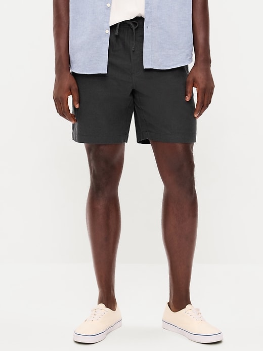 Image number 2 showing, Linen-Blend Jogger Shorts -- 7-inch inseam