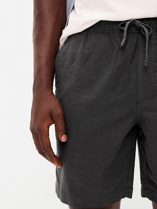 Image number 4 showing, Linen-Blend Jogger Shorts -- 7-inch inseam