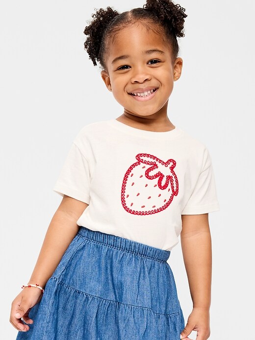 Image number 1 showing, Short-Sleeve Graphic T-Shirt for Toddler Girls