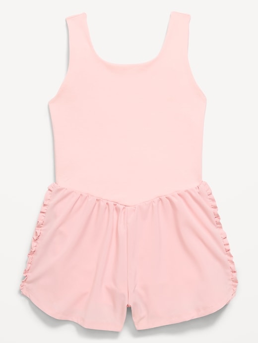 Image number 4 showing, PowerChill Sleeveless Ruffle-Trim Romper for Girls