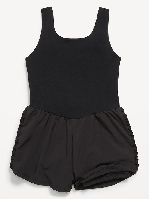 Image number 5 showing, PowerChill Sleeveless Ruffle-Trim Romper for Girls