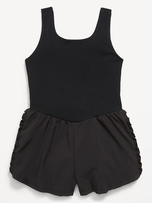 Image number 4 showing, PowerChill Sleeveless Ruffle-Trim Romper for Girls