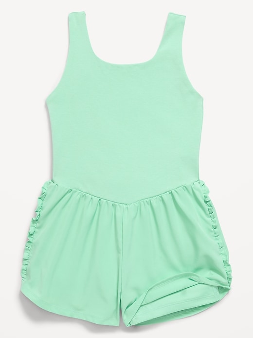 Image number 5 showing, PowerChill Sleeveless Ruffle-Trim Romper for Girls