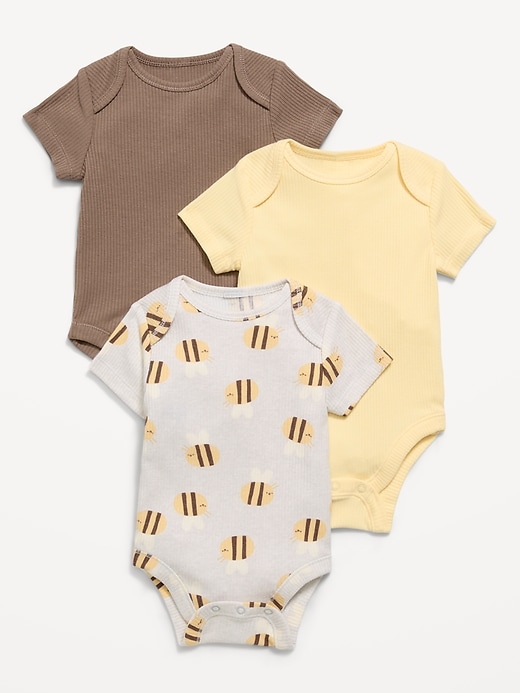 Image number 1 showing, Ribbed Bodysuit 3-Pack for Baby