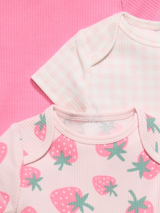 Image number 2 showing, Ribbed Bodysuit 3-Pack for Baby