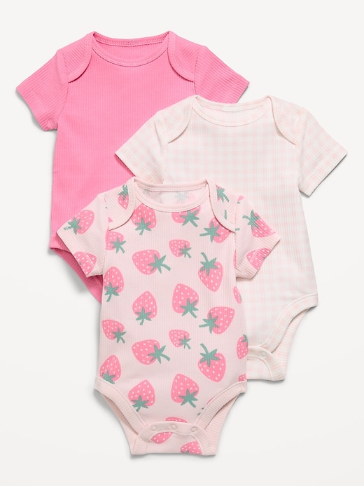 Image number 1 showing, Ribbed Bodysuit 3-Pack for Baby