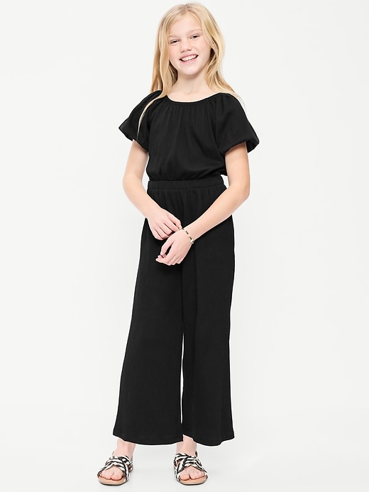 Image number 1 showing, Fit and Flare Side-Cutout Jumpsuit for Girls