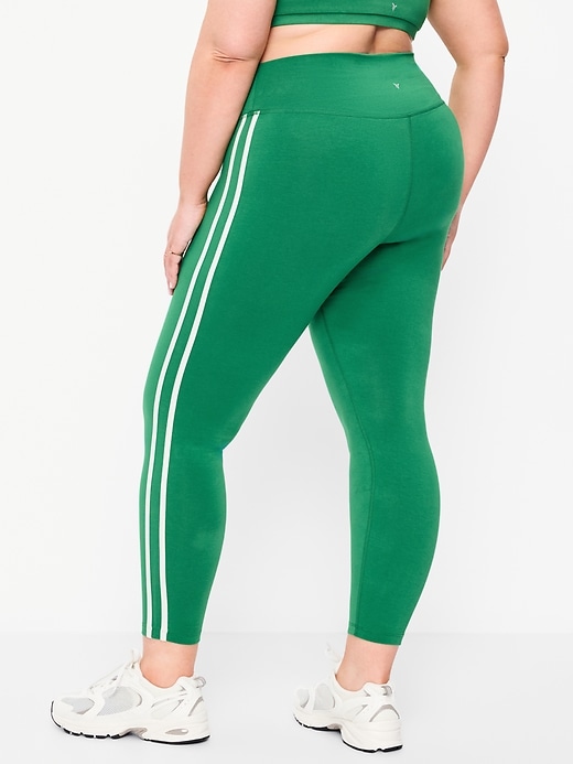 L'image numéro 5 présente Legging PowerChill à rayures latérales à taille haute longueur 7/8