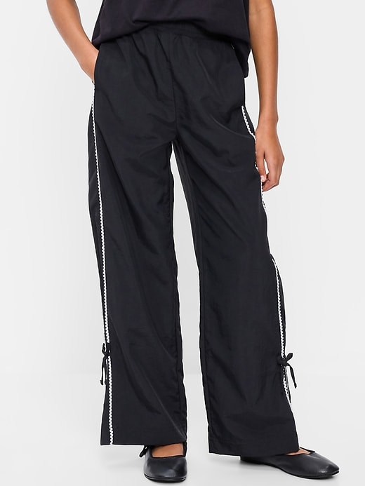 Image number 1 showing, High-Waisted Bow Parachute Pants for Girls