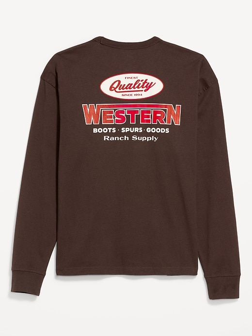 Image number 2 showing, Heavyweight Crew-Neck Graphic Cropped T-Shirt